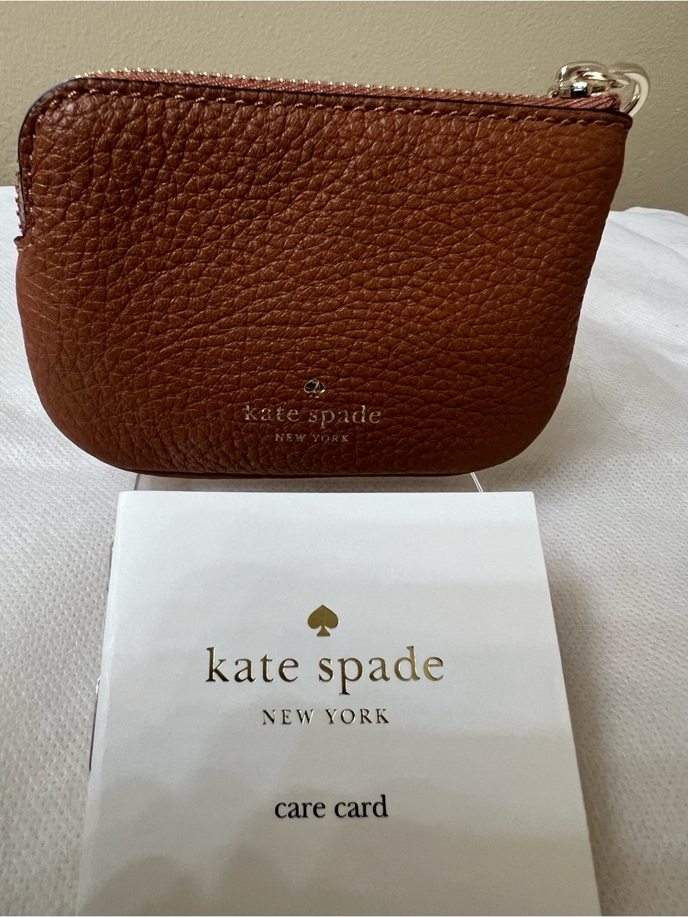 Kate Spade Pebbled Leather Zip Coin Pouch New - Picture 2 of 3